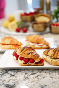 Savory and sweet frozen Whole Foods Croissant creations on a platter