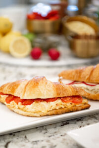 Palmetto Cheese filled croissant with tomatoes
