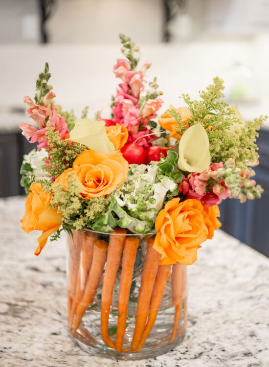 Carrot floral centerpiece